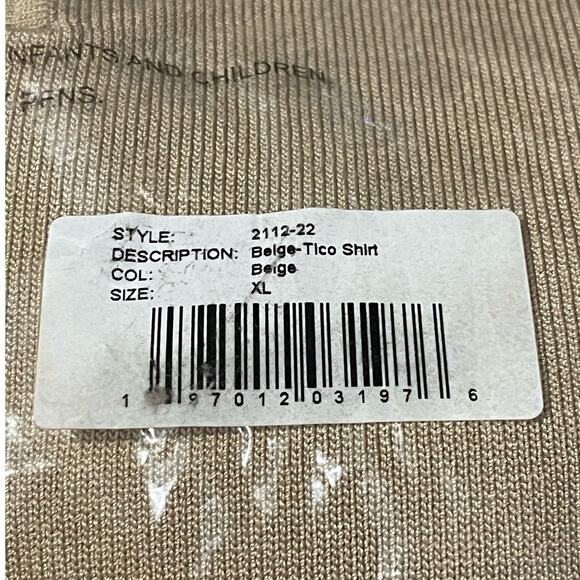 Ser.O.Ya Men's NEW Size XL Beige Long Sleeve Collared Tico Polo Shirt NWT - Picture 5 of 7